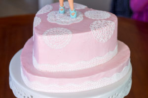 Ballerina heart cake