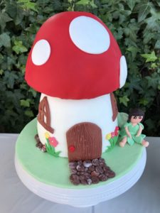 Mushroom cake with fairy